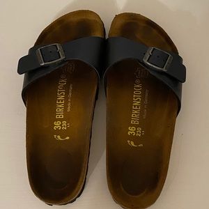 Navy “Madrid” Birkenstock, size 36
